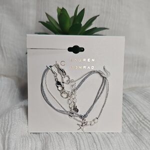 LC Lauren Conrad Silver Starfish  Bracelet Set Of 2 From Kohl's